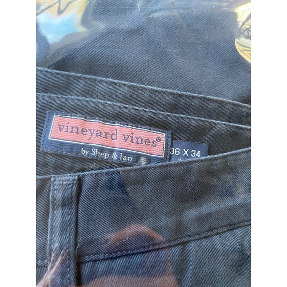 Vineyard Vines by Shep & Ian Mens Navy Blue Chinos Pants Size 36 x 34 - Picture 3 of 4